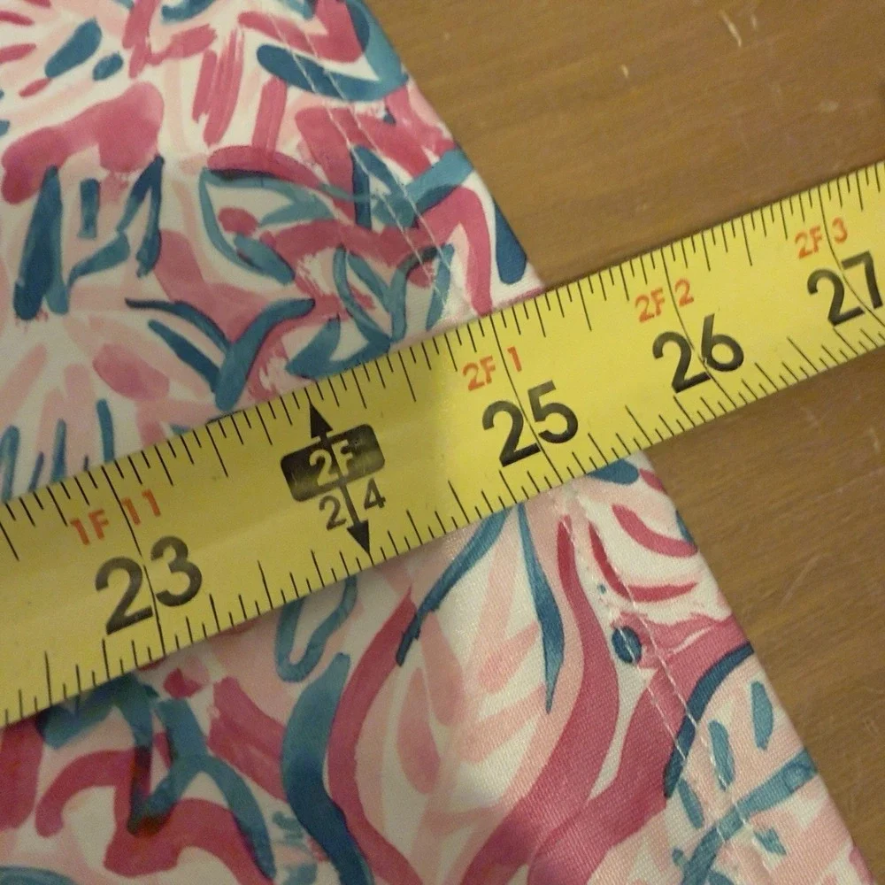 Stella Parker Women's 1/4 Zip Performance Bright Pink Green Print Size Medium - Picture 5 of 5